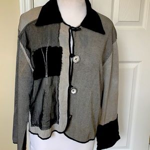 ALISSA Patch style Blouse Top Very Cool Sz S